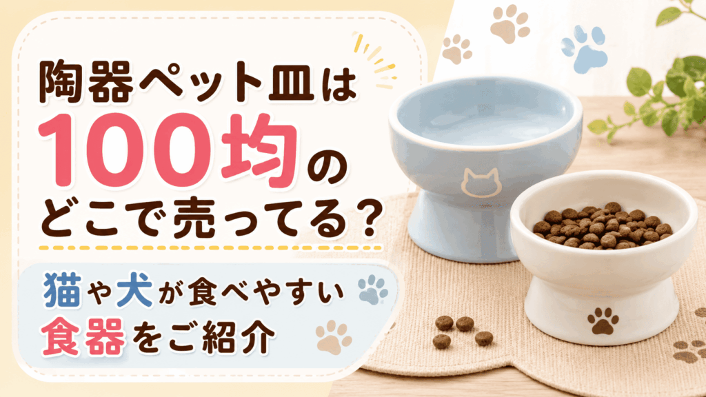 陶器ペット皿は100均のどこで売ってる？猫や犬が食べやすい食器の売り場と選び方を紹介